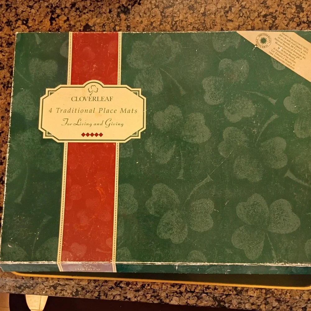 Cloverleaf Place Mats Set of 4 Still Life Fruit Severin Roesen Cork Back England